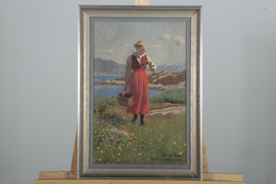 Hans Dahl olja på duk på pannå, signerad 29 Juni 1898 Kirkenes_3636a_8dbe5c68cfd9525_lg.jpeg